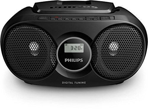 Philips AZ215B/12 - Reproductor de CD, Radio portátil, 3 W, Sintonizador Digital, Negro