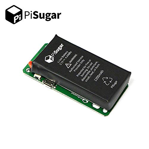 Pisugar Portable 1200 mAh batería de Litio módulo de Potencia para Raspberry PI-Zero, PI-Zero W/WH Accesorios de Modelo (no Incluye Raspberry PI) (1200ma)