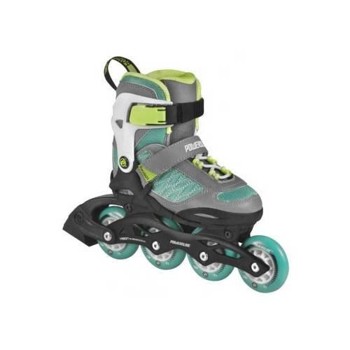 Powerslide Phuzion Galaxy Inline Patines en línea ajustables Niños gris, gris y azul, 33-36