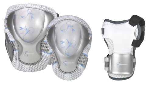 Powerslide Pro Air - Juego de Protectores articulares para Mujer Blanco Blanco Talla:Large