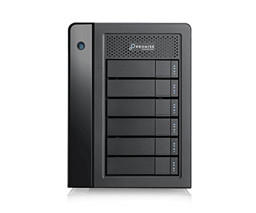 Promise Pegasus 3 R6 - Unidad de Almacenamiento Raid de 24 TB (HDD, Thunderbolt, 7200 RPM), 2 Puertos, vídeos 4k - Color Negro