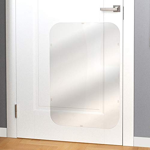 PROTECTO Protector contra Arañazos para Puertas Premium 75 x 50 cm; Cubierta de Puertas para Perros para Uso Interior y Exterior - Transparente