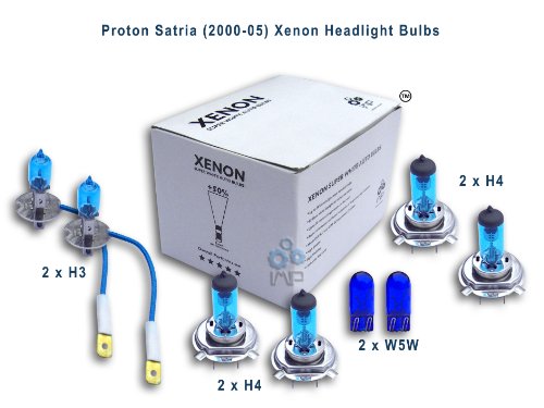 Proton Satria (2000-05) Xenon Headlight Bulbs H3, H4, H4, W5W