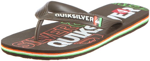 Quiksilver Little Molokai Nitro, Sandalias Niños, Marrón Blanco Naranja, 18 EU