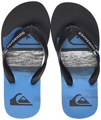 Quiksilver Molokai Panel Youth, Chanclas, Black Blue Black, 37 EU