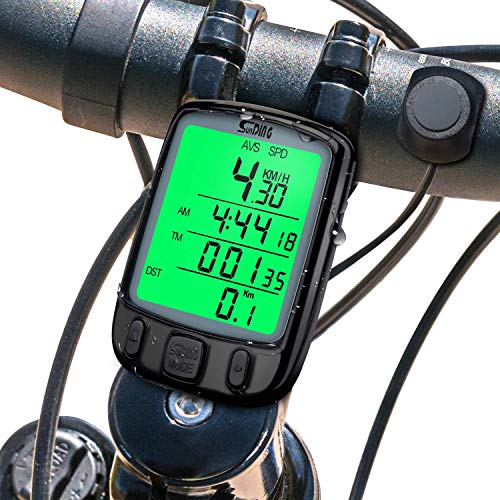 QYLT Inalámbrico Velocímetro para Bicicleta, Impermeable Cuentakilómetros para Bicicleta con retroiluminación Gran Pantalla LCD de HD de Pantalla Auto Despierta Funcion