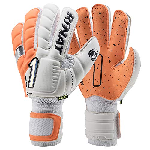 Rinat 1EGQSTAA50-152-221 Guante de Portero, Unisex Adulto, Blanco/Naranja, 9