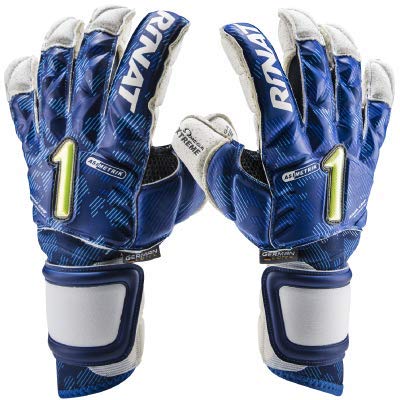 Rinat Asimetrik Hunter Spine Pro Guante De Portero, Unisex Adulto, Blanco/Azul, 11