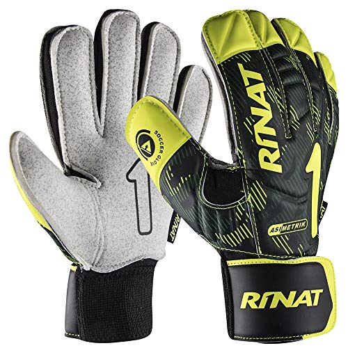 Rinat Asimetrik Hunter Training Turf Guante De Portero, Unisex Adulto, Blanco/Verde, 10