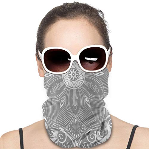 Ripo Mandala Flower Boho Unisex Cobertura Completa Tubo Mascarilla Bandanas Protección UV Cuello Gaiter Headband UPF 50+ Tela