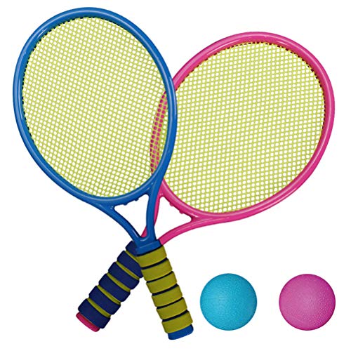 Schimer Raquetas de Tenis Niños Bádminton Juego de Raquetas de bádminton Juguetes Juguetes al Aire Libre para niños de 3 4 5 6 años