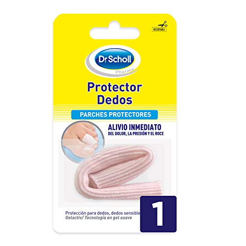 Scholl Tubo Protector para Dedos, Uñas y Callos, Alivio Inmediato del Dolor, la Presión y el Roce, Negro, Estándar