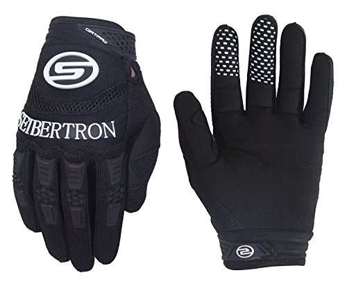 Seibertron Dirtpaw Hombres Profesional Bicicletas MTB Racing Off-Road/Dirt Bike Deportes Guantes (Negro, XL)