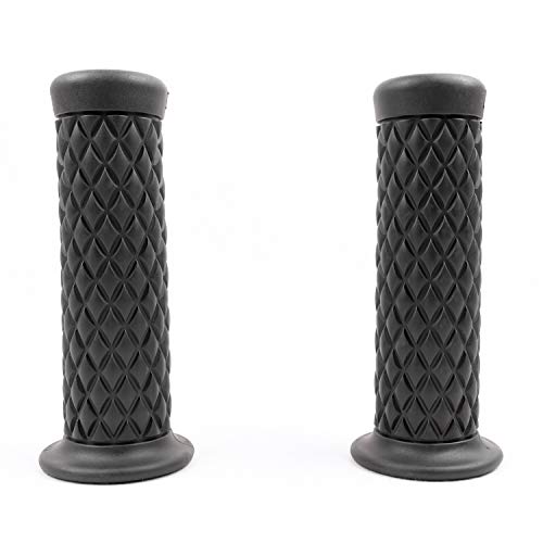 SFONIA 2pcs Manijas para Moto Puños de Manillar Agarraderas Moto 22MM 7/8" Caucho Antideslizante Universal para Moto Scooter Quad Cruiser Off Road (Negro)