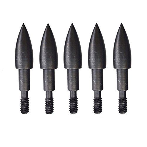 SHARROW 50pcs Puntas de Flecha de Tiro con Arco Puntas de Caza 100 Grains Contrapeso Consejos Puntos Broadheads para Flechas de Carbono (Negro)