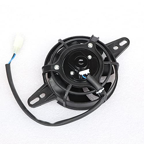 SOWBAY Enfriador de Aceite Enfriador de Agua Nuevo Fan de refrigeración del radiador eléctrico/Ajuste para quads Kart Buggy Motocicleta/Ajuste para 150cc 200cc 250cc (Color : Black)