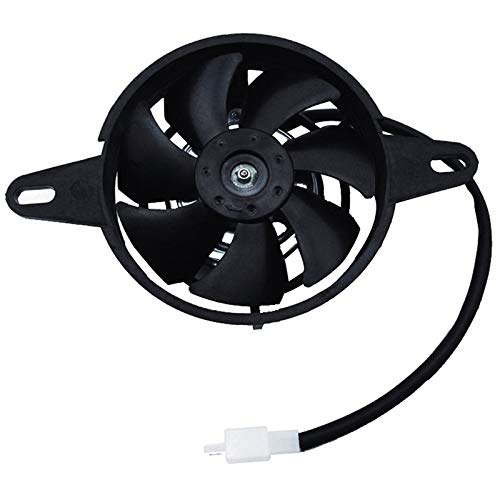 SOWBAY Enfriador de Aceite Enfriador de Agua Nuevo Ventilador de refrigeración radiador eléctrico para quads Kart Buggy Motocicleta 150cc 200cc 250cc (Color : Black)