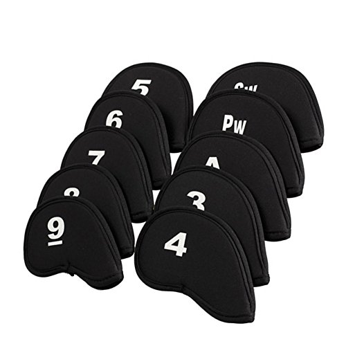 Speaklaus 10pcs Golf Head Cover Club Iron Putter Head Protector Set Accesorios de Neopreno