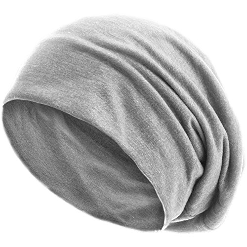 style3 Gorro Slouch Beanie de Fino Tejido de Punto Transpirable y Ligero, Gorro Unisex One Size, Color:Gris Claro