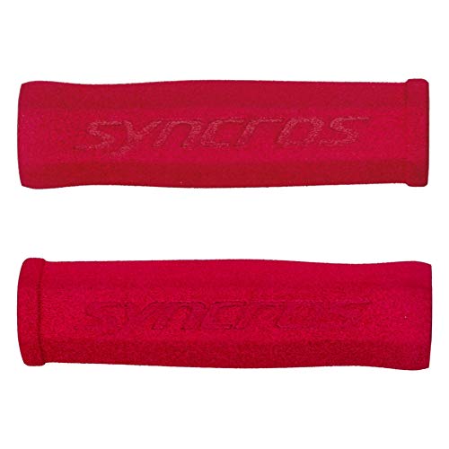 Syncros - Puños de espuma para bicicleta, color rojo