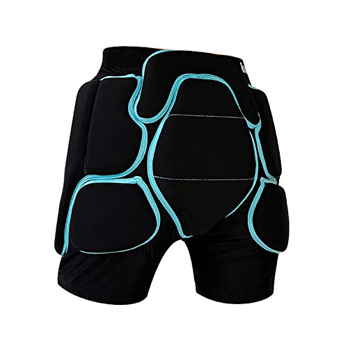 TZTED Pantalones Acolchados Ski Patinaje con Protección para Snowboard, Skate y Esquí, Protección 3D para Cadera, Culata y Coxis,D,L/XL