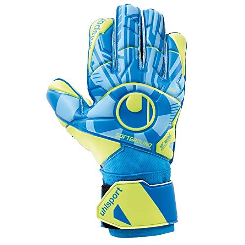 uhlsport Control Soft Pro Guantes de Portero, Juventud Unisex, Radar Blue/Fluo Yellow/Black, 11