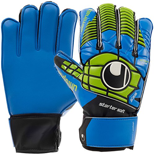 uhlsport Eliminator Starter – Guantes de Portero Negro/Azul/Verde Power Talla 11