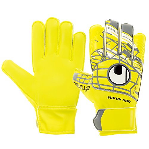 uhlsport Eliminator Starter Soft Guantes, Amarillo flúor Lite/Gris, 7