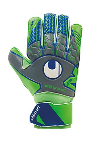 Uhlsport Tensiongreen Soft Pro Guantes de Portero, Gris Oscuro / Verde (Fluo / Marin), 9.5