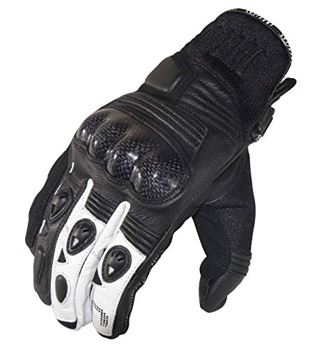 UNIK Man Summer R-26, Colour-Racing Gloves Pair Guantes, Hombre, Negro/Blanco, XX-Large