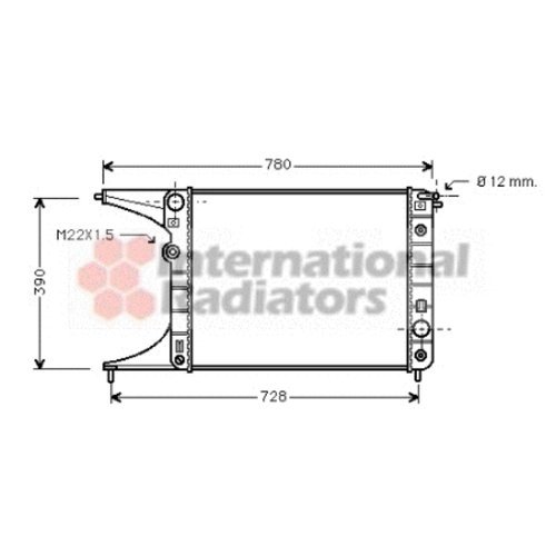 Van Wezel 37002201 radiador de refrigeración del Motor