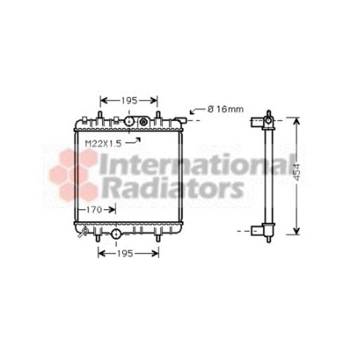 Van Wezel 40002243 radiador de refrigeración del motor