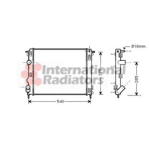 Van Wezel 43002272 radiador de refrigeración del motor