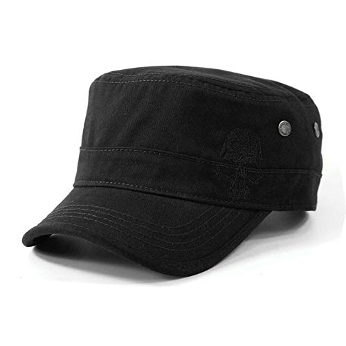 WAZHX Hombres Gorras De Béisbol Calavera Logo Bordado Sombreros De   Copa Plana Gorra Plana De Algodón Sombrero De Cadete del Ejército Mujeres   Hip Hop M