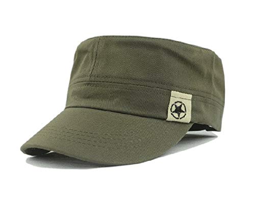 WAZHX Sombreros Militares De Techo Plano para Hombres Y Mujeres Cadet Patrol Bush Field Hat Gorra De   Béisbol Ajustable A