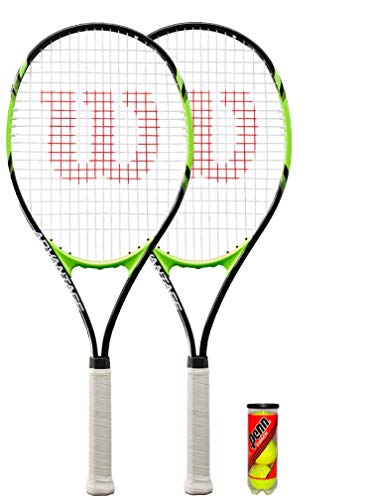 Wilson 2 raquetas de tenis XL serie + 3 pelotas de tenis (varias opciones) (Advantage XL)