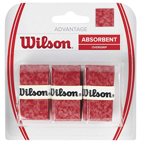 Wilson Advantage Overgrip Empuñadura, 3 unidades, unisex, rojo