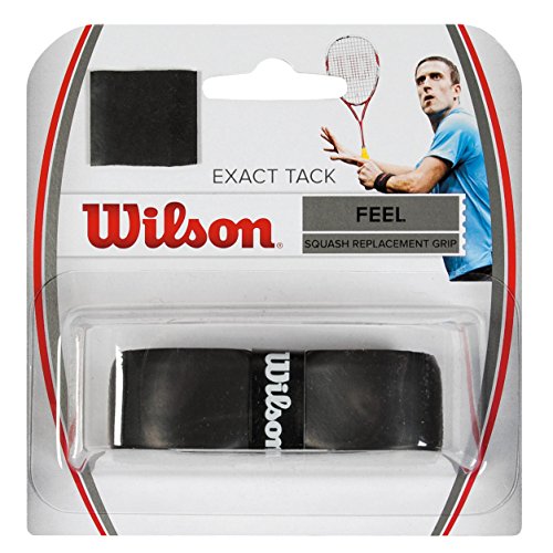 Wilson Exact Tack Grip Empuñaduras de Squash y Repuesto, Unisex, Negro, Talla Única