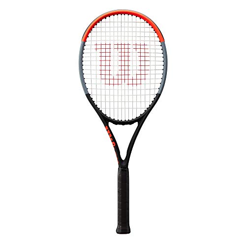 Wilson Raqueta de tenis, Clash 100UL, Unisex, Adulto, Empuñadura: 4 3/8'', Grafito, Negro/gris/rojo, WR015810U3