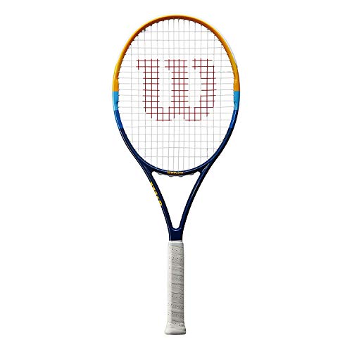 Wilson Raqueta de Tenis, Prime, Unisex, Principiantes y Jugadores intermedios, Azul/Naranja, Tamaño de empuñadura L3