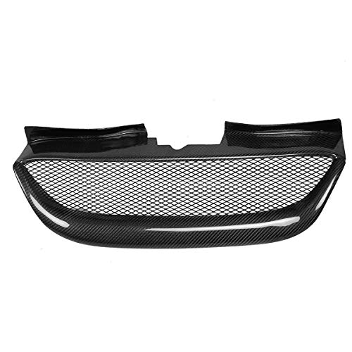 WYYYFA Rejilla Frontal para Hyundai Genesis Coupe 2008-2010-2012, 1 Piezas de Parachoques Delantero de Fibra de Carbono para Coche Mesh Grille Grill Racing Grill Black