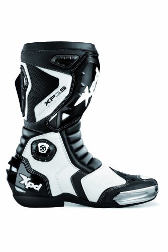 XPD XP3-S S55 – 011 Botas de Motociclismo, Color Negro/Blanco