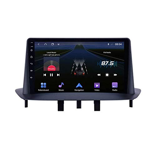 YIJIAREN Radio GPS Navegación para Renault Megane 3 2009-2014, Android 10.0 Coche Estéreo Sat Nav Soporte GPS/Radio/Bluetooth/Navegación/Control del Volante/RDS/DSP/FM