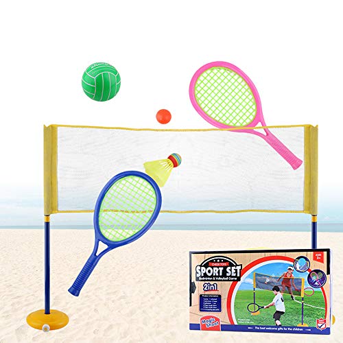 YYDM 1 Juego Completo De Niños De Raquetas De Tenis, Raquetas De Playa Al Aire Libre Juguete/Durable, Ligero Raquetas De Tenis, Apto para Padre Y El Hijo, Juegos De Playa De Entretenimiento Familiar