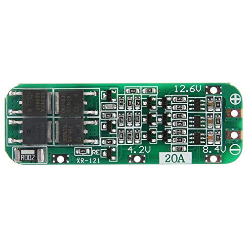 12.6V 3S 20A Batería de litio de iones de litio 18650 Cargador PCB Placa de protección BMS, Módulo de cargador BMS PCB Recuperación automática, Anti-sobrecarga/Sobredescarga/Sobrecorriente/Cortocircui