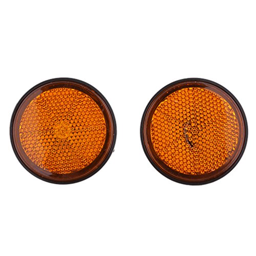 2pcs Led Reflector Redondo Indicador Luminoso para ATV Motocicleta - Naranja