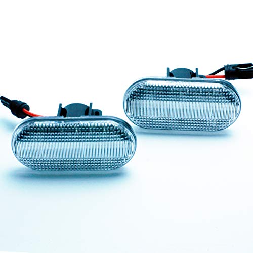 2x LED INTERMITENTES DINAMICOS CLAROS R. MEGANE CLIO II 2 SCENIC TWINGO II KANGOO E4 MOT TÜV ITV