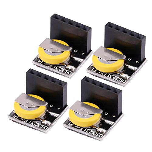 4pcs DS3231 Módulo de Reloj, Módulo de memoria de reloj RTC de alta precisión, Módulo de reloj en tiempo real para Raspberry Pi 3.3V-5V