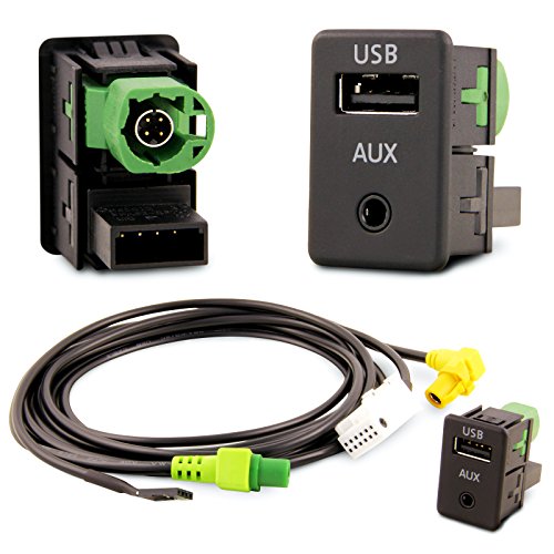 Adapter Universe Set de enchufe y cables de instalación USB AUX para radio de coche compatible con RCD RNS NAV 268MF