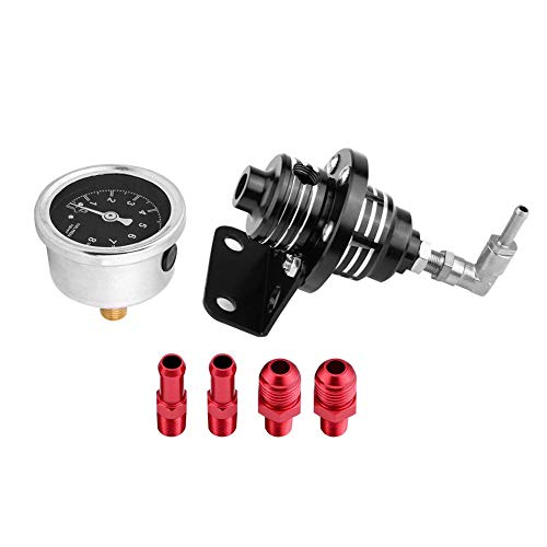 Adjustable Aluminum Alloy Auto Car Fuel Pressure Regulator Kit 0-160 PSI with Oil Gauge Universal